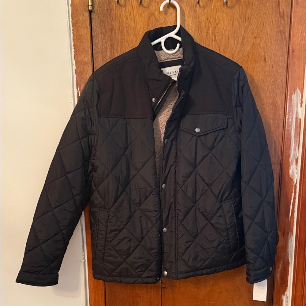 Cole Haan Men's Black Quilted Puffer Jacket